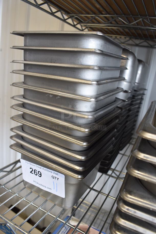 11 Stainless Steel 1/6 Size Drop In Bins. 1/6x4. 11 Times Your Bid! - Image 2 of 3