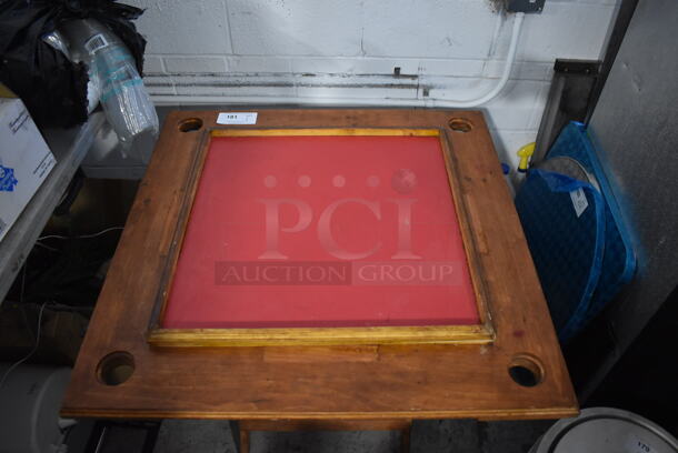 Wooden Folding Card Table. 34x34x31 - Image 5 of 7