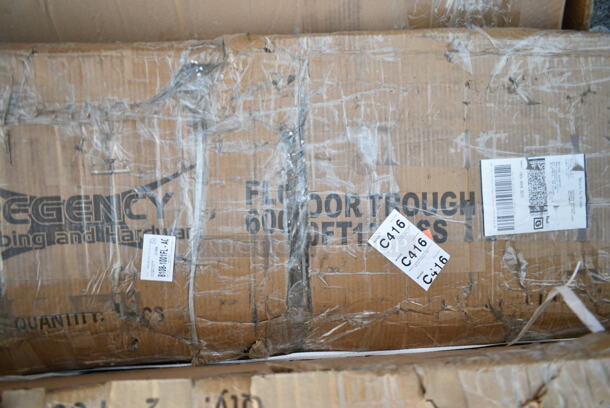 3 BRAND NEW SCRATCH AND DENT! Items; Regency 460EB2460 24" Wide NSF Black Epoxy Wire Shelf, Regency 600FT1272SS Stainless Steel Floor Trough and Regency 600CG48NAH 16 Gauge Wall Outside Corner Guard - 2" x 48". 3 Times Your Bid! May Be Missing Pieces. - Image 4 of 5