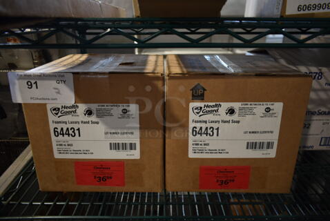 2 Boxes of BRAND NEW Health Guard 64431 Foaming Luxury Hand Soap. 2 Times Your Bid!