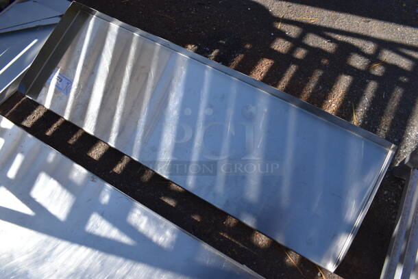 Stainless Steel Wall Mount Shelf w/ Brackets. 43x14.5x8 - Image 2 of 3
