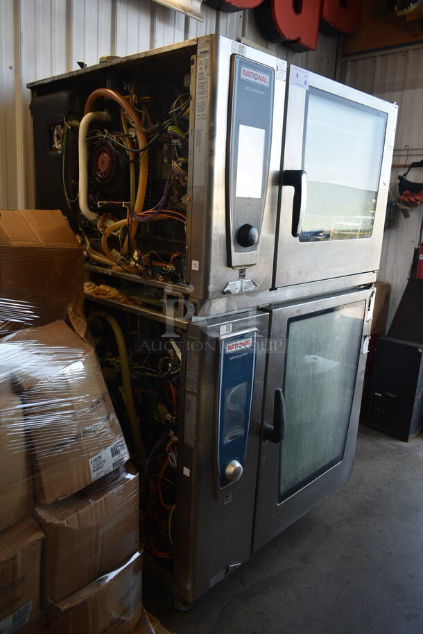 2 2016 Rational Stainless Steel Commercial Combitherm Self Cooking Center Convection Ovens on Commercial Casters. Top Model: SCC WE 62. Bottom Model: SCC WE 102. 480 Volts, 3 Phase. 2 Times Your Bid! - Image 8 of 8