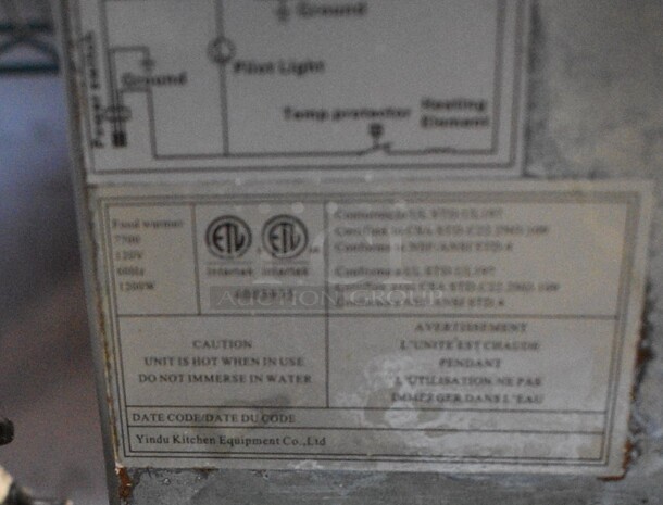 Avantco Stainless Steel Commercial Countertop Food Warmer w/ Drop In Bin. 14.5x23x9. Tested and Working! - Image 4 of 5