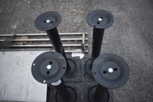 4 Black Metal Table Bases. 12x12x29. 4 Times Your Bid! - Image 3 of 3
