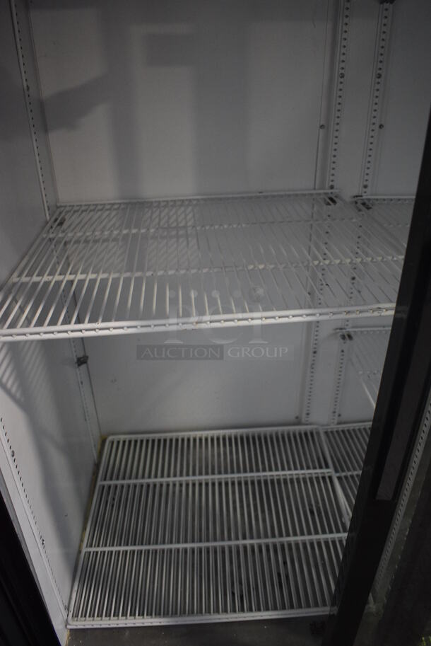 2016 True Model GDM-45-HC-LD Metal Commercial 2 Door Reach In Cooler Merchandiser w/ Poly Coated Racks. 115 Volts, 1 Phase. 51x30x79. Tested and Working! - Image 3 of 5