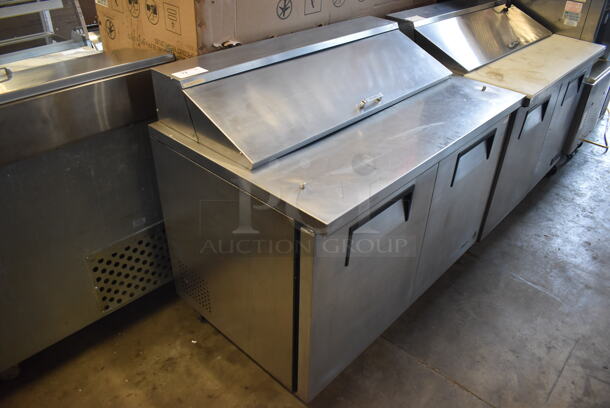 2014 True TSSU-48-12 Stainless Steel Commercial Sandwich Salad Prep Table Bain Marie Mega Top on Commercial Casters. 115 Volts, 1 Phase. Tested and Working! - Image 1 of 7