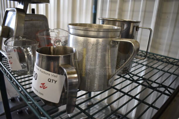 3 Various Metal Pitchers. Includes 5x3.5x4. 3 Times Your Bid! - Image 2 of 3