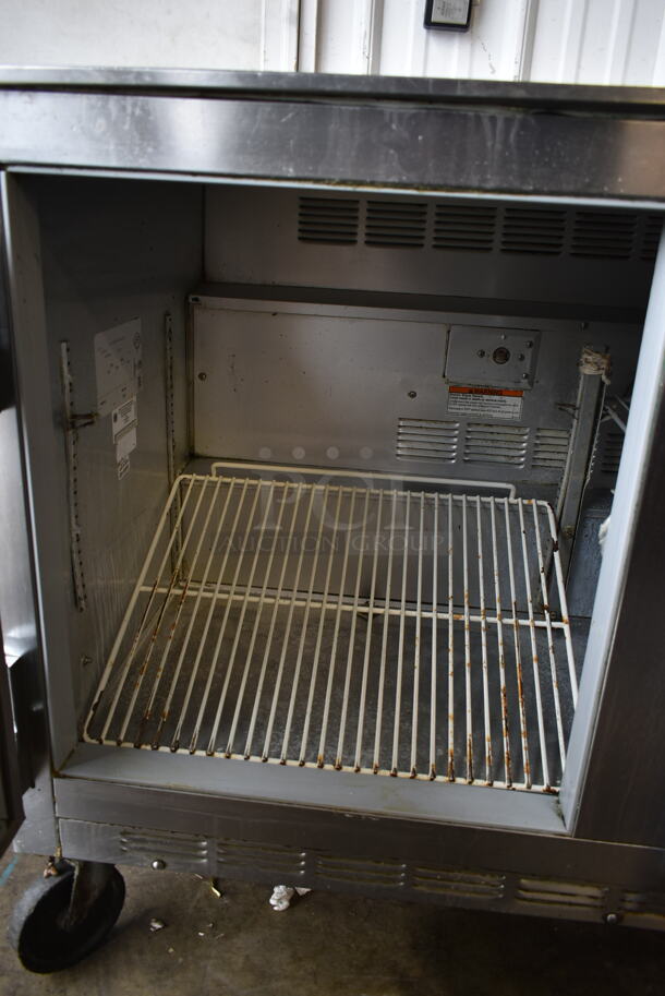 Beverage Air UCR48A Stainless Steel Commercial 2 Door Undercounter Cooler on Commercial Casters. 115 Volts, 1 Phase. Tested and Powers On But Does Not Get Cold
 - Image 5 of 7