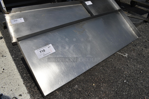 Stainless Steel Shelf w/ Wall Mount Brackets. 36x12x11