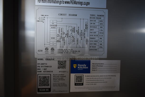 BRAND NEW SCRATCH AND DENT! 2022 Avantco 178SS2FHC Stainless Steel Commercial 2 Door Reach In Cooler. 115 Volts, 1 Phase. Tested and Working! - Image 12 of 12