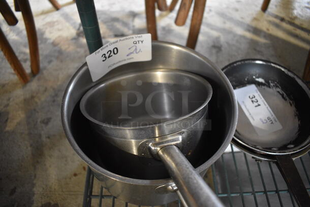 2 Various Metal Sauce Pots. Includes 16x8.5x6. 2 Times Your Bid! - Image 2 of 2