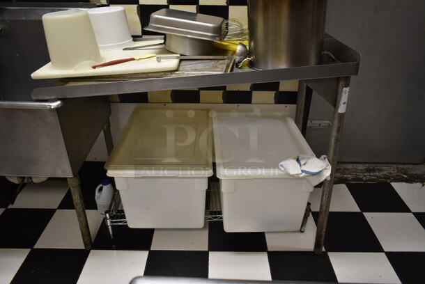 Stainless Steel Commercial Right Side Clean Side Dishwasher Table. Does Not Include Contents. (kitchen)