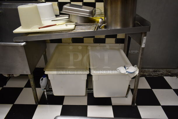 Stainless Steel Commercial Right Side Clean Side Dishwasher Table. Does Not Include Contents. (kitchen) - Image 1 of 4
