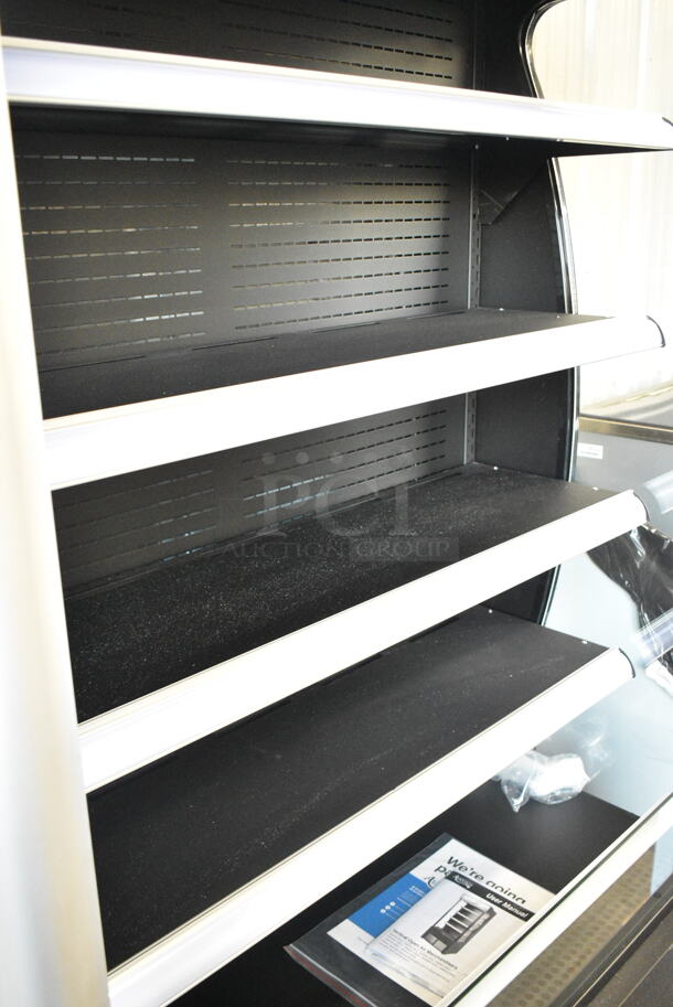 BRAND NEW SCRATCH AND DENT! Avantco 189BVAC46HC Metal Commercial 46" Black Refrigerated Air Curtain Merchandiser. Tested and Powers On But Does Not Get Cold - Image 5 of 7