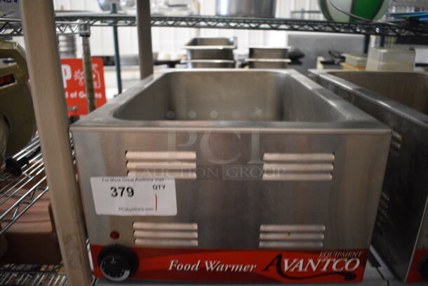 Avantco Model 7700 Stainless Steel Commercial Countertop Food Warmer. 120 Volts, 1 Phase. 14.5x22.5x9. Tested and Working!