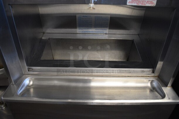 Taylor Model 342D-27 Stainless Steel Commercial Floor Style Air Cooled 2 Flavor Frozen Beverage Machine w/ Drink Mixer Attachment on Commercial Casters. 208-230 Volts, 1 Phase. 26x34x60. - Image 4 of 7