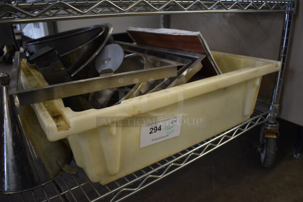 ALL ONE MONEY! Tier Lot of Various Items Including Metal Pieces and Poly Bucket - Image 4 of 7