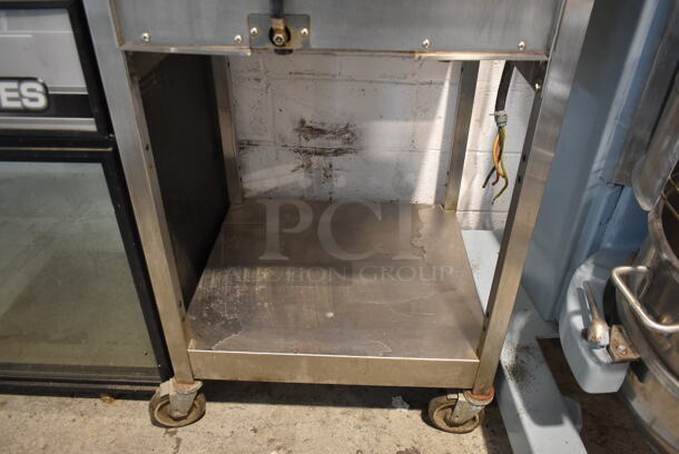 2014 AccuTemp E62083D10000200 Stainless Steel Commercial Electric Powered Single Deck Steam Cabinet on Stand w/ Commercial Casters. 208 Volts, 3 Phase.  - Image 6 of 7