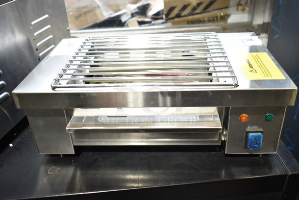BRAND NEW SCRATCH AND DENT! 2023 Hoocoo IBG-18 Stainless Steel Commercial Countertop Electric Powered Barbecue BBQ Grill. 110 Volts, 1 Phase. Tested and Working! - Image 2 of 6