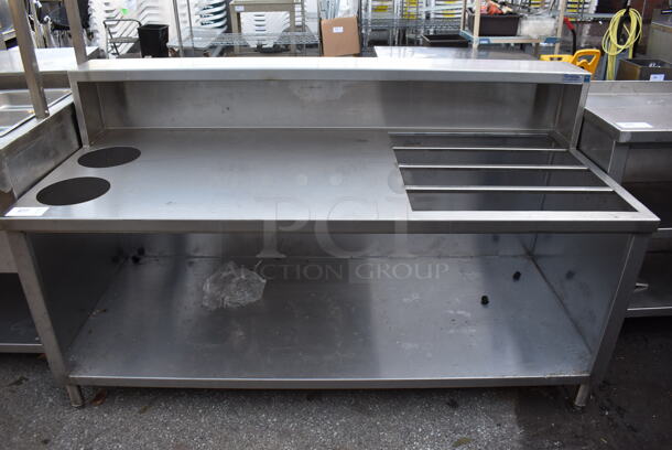 Stainless Steel Table w/ Over Shelf and Under Shelf. 70x31x41 - Image 1 of 4