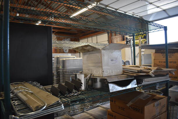 ALL ONE MONEY! Tier Lot of Various Items Including Metal Panels and Metal Towel Dispenser - Image 1 of 7