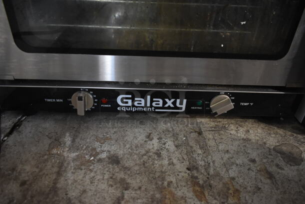 Galaxy 177COE3H Stainless Steel Commercial Countertop Electric Powered Half Size Convection Oven w/ View Through Door and Metal Oven Racks. 120 Volts, 1 Phase. Tested and Powers On But Does Not Get Warm - Image 3 of 5