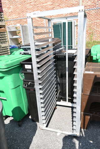 Metal Commercial Pan Transport Rack on Commercial Casters. 