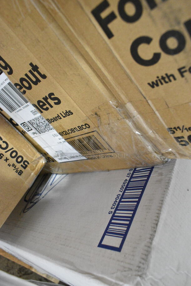 23 BRAND NEW Boxes Including 394345S Noble NexGen Powder-Free Disposable Black Hybrid 3 Mil Thick Gloves - Small - 1000/Case, 394365XL Noble Products Powder-Free Disposable Clear Vinyl Gloves for Foodservice - Extra Large - 1000/Case, 127P325C Choice 3.25 oz. Clear Plastic Souffle Cup / Portion Cup - 2500/Case, 500CC20 Choice 9" Round Standard Weight Foil Take-Out Pan with Dome Lid - 200/Case, 612LOB1LBCO Choice 1 lb. Oblong Foil Take-Out Container with Board Lid - 500/Case, 347RP9WHSS Visions Wave 9" White Plastic Plate - 180/Case, 612POB2LB Choice Oblong Clear Plastic Dome Lid for 2.25 lb. & 1.5 lb Shallow Foil Take-Out Container - 500/Case, 795PTOKFT8 Choice Kraft Microwavable Folded Paper #8 Take-Out Container 6" x 4 3/4" x 2 1/2" - 300/Case, 612FS1212 Choice Half Size Foil Steam Table Pan Shallow 1 1/2" Depth - 100/Case. 23 Times Your Bid!  - Image 8 of 12