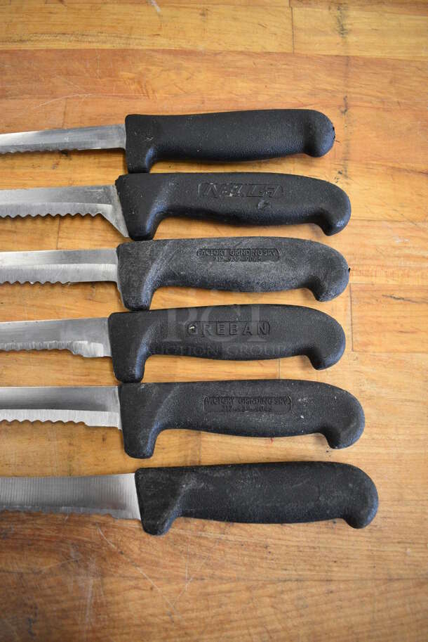 6 Sharpened Stainless Steel Serrated Knives. Includes 15". 6 Times Your Bid! - Image 3 of 5