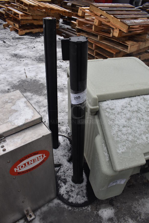 2 Black Stanchions. 14x14x40. 2 Times Your Bid! - Image 3 of 3