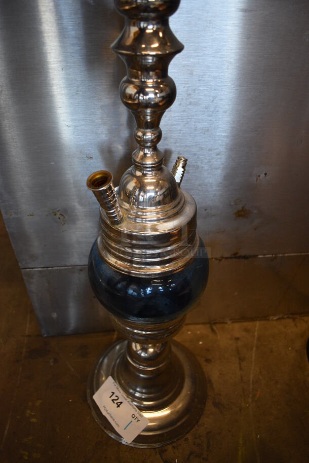 Metal Hookah Pipe. 9x9x35 - Image 3 of 4