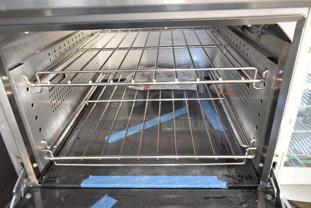 BRAND NEW SCRATCH AND DENT! 2024 Cooking Performance Group CPG 351ER24SD 24" 4-Burner Electric Range with Space Saver Oven, Over Shelf and Back Splash. 240 Volts, 1 Phase - Image 7 of 9