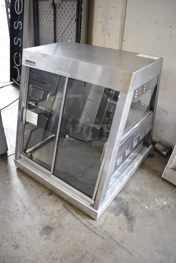 Merco SM-2T-24 Stainless Steel Commercial Countertop 2 Tier Warming Display Case Merchandiser. 120 Volts, 1 Phase. 23.5x26x26.5. Tested and Working! - Image 2 of 6