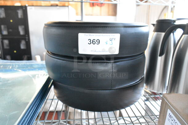 3 BRAND NEW SCRATCH AND DENT! Black Round Cushion. 3 Times Your Bid!  - Image 2 of 2