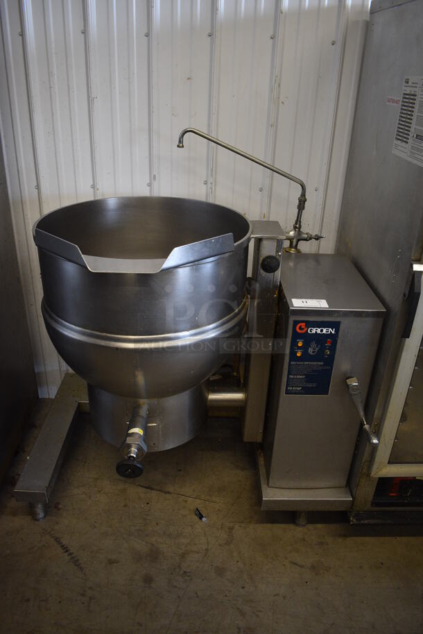 Groen Model DHT/1-40 Stainless Steel Commercial Propane Gas Powered Floor Style 40 Gallon Tilting Steam Kettle. 47x34x52 - Image 2 of 9