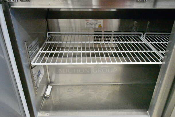 2023 Avantco 178SSWT60FHC Stainless Steel Commercial 2 Door Work Top Cooler on Commercial Casters. 115 Volts, 1 Phase. Tested and Working! - Image 6 of 7