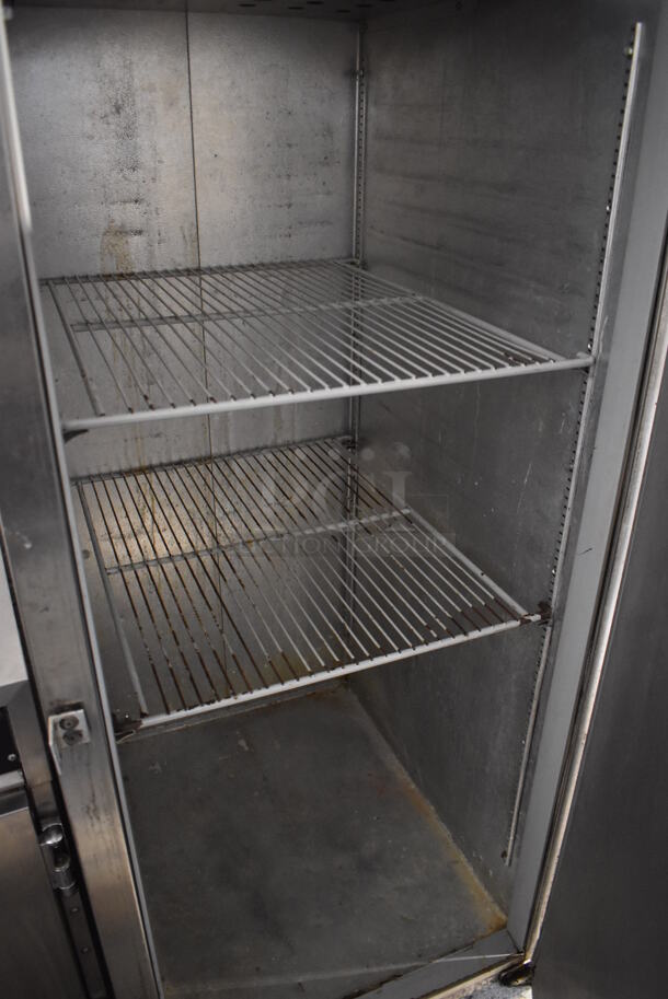 Norlake NR1SS Stainless Steel Commercial Single Door Reach In Cooler w/ Poly Coated Racks. 115 Volts, 1 Phase. 28x34x83.5. Tested and Powers On But Does Not Get Cold - Image 4 of 7