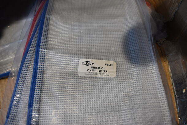 ALL ONE MONEY! Box of Approximately 240 BRAND NEW IN BOX! Alvin Mesh Bags. 5x13 - Image 3 of 6