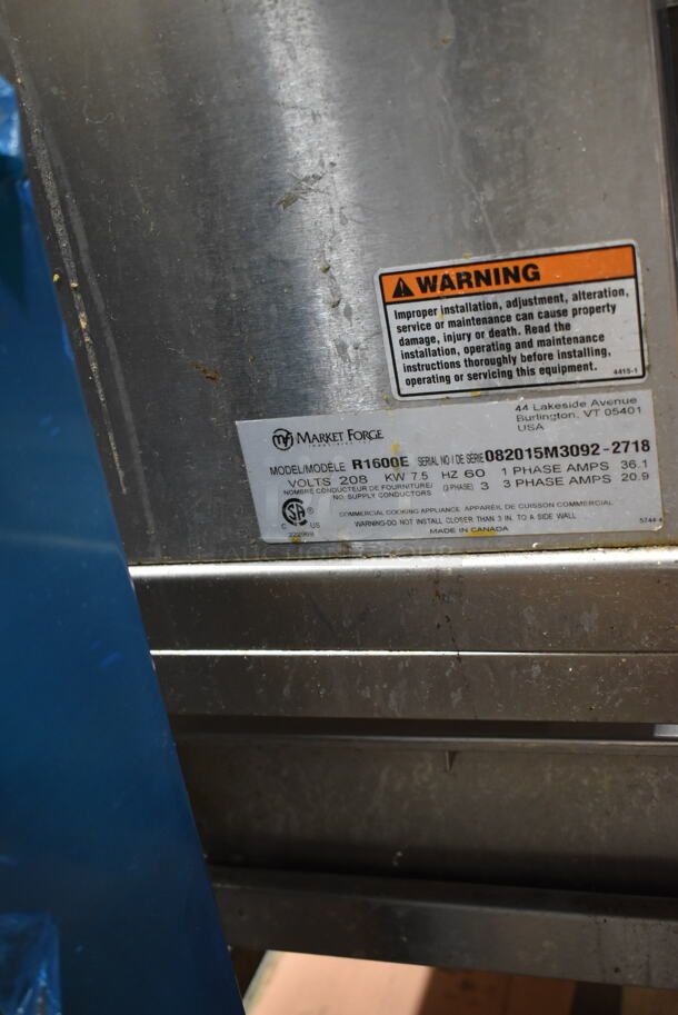 Market Forge R1600E Stainless Steel Commercial Floor Style 16 Gallon Tilting Skillet. 208 Volts, 1/3 Phase.  - Image 7 of 7