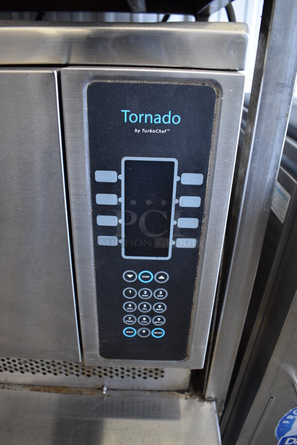 2 Turbochef Model NGCD6 Tornado Stainless Steel Commercial Countertop Electric Powered Rapid Cook Ovens on Stainless Steel Commercial 2 Tier Equipment Stand on Commercial Casters. 208/240 Volts, 1 Phase. 30x30x60. 2 Times Your Bid! - Image 9 of 11