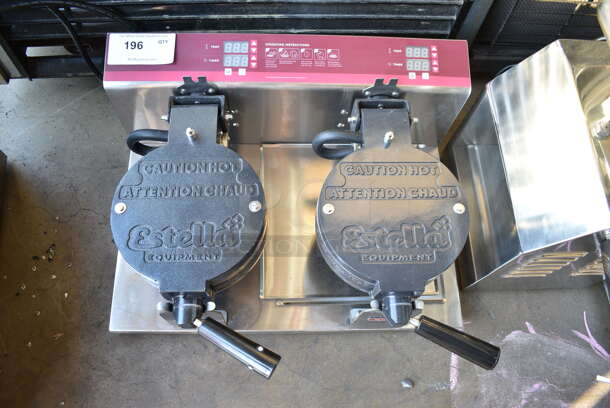 BRAND NEW SCRATCH AND DENT! 2023 Estella 348WCMX2A Stainless Steel Commercial Double Waffle Cone Maker. 120 Volts, 1 Phase. Tested and Working! - Image 3 of 5