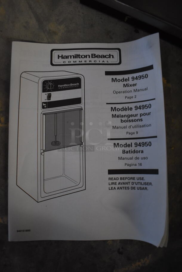 Hamilton Beach 94950 Metal Commercial Countertop Drink Mixer. 120 Volts, 1 Phase. 10x8x26. Tested and Working! - Image 5 of 7