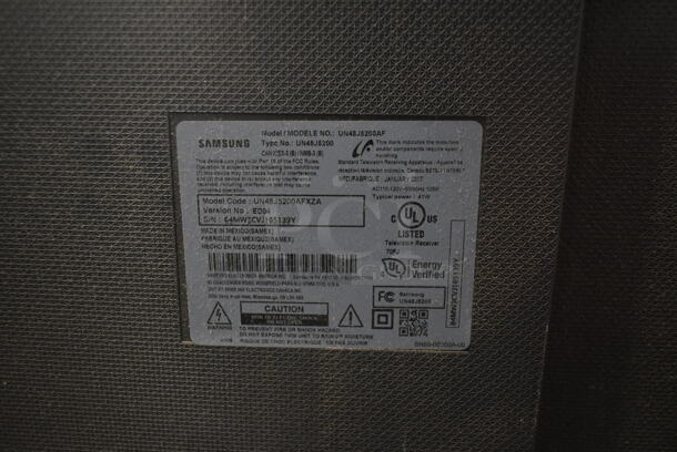 2017 Samsung UN48J5200AF 48" Television. 120 Volts, 1 Phase. Buyer Must Pick Up - We Will Not Ship This Item. Tested and Working!
 - Image 4 of 4