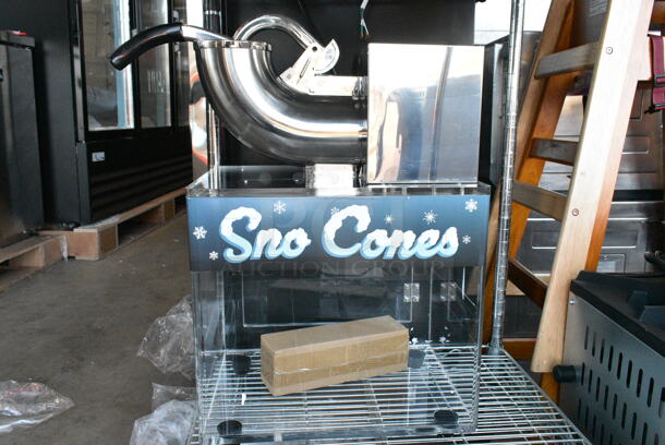 BRAND NEW SCRATCH AND DENT! Carnival King 382SCM250 Sno Cone Ice Machine - 120 Volts, 1 Phase. Tested and Working! - Image 1 of 3