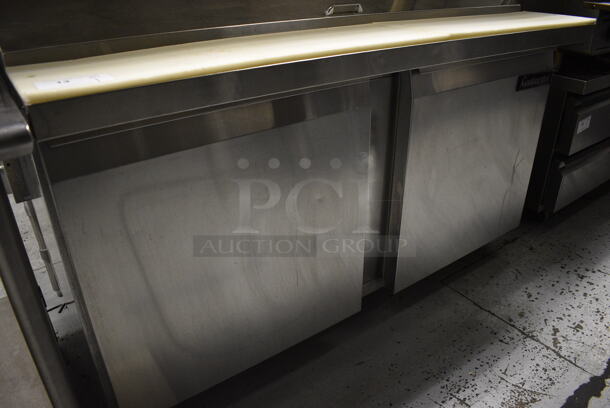 Continental SW60-24M Stainless Steel Commercial Sandwich Salad Prep Table Bain Marie Mega Top on Commercial Casters. 115 Volts, 1 Phase. 60x34.5x42.5. Item Was in Working Condition on Last Day of Business. (kitchen) - Image 3 of 9