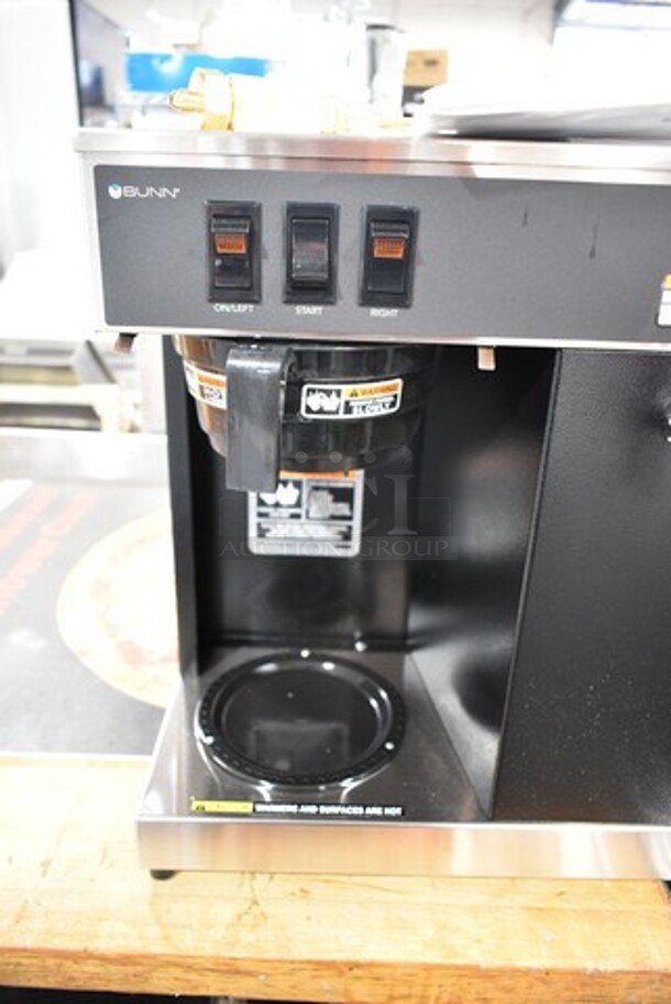 BRAND NEW SCRATCH AND DENT! 2022 Bunn VLPF 07400.0005 Stainless Steel Commercial Automatic Coffee Brewer with Two Lower Warmers. 120 Volts, 1 Phase.  - Image 4 of 7