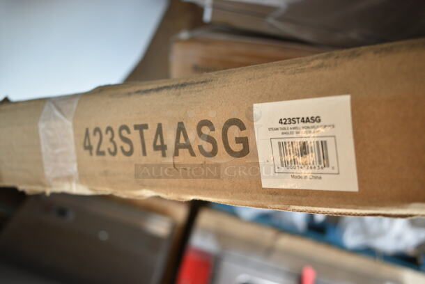 BRAND NEW SCRATCH AND DENT! ServIt 423ST4ASG Angled Sneeze Guard for 4-Pan Steam Tables - Image 4 of 4