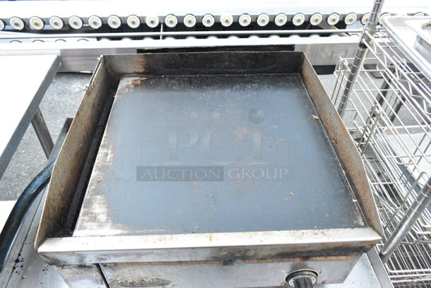 Star Stainless Steel Commercial Countertop Gas Powered Flat Top Griddle on Regency 600ES3036G Stainless Steel Equipment Stand. 24x25x14, 36x30x26 - Image 4 of 10