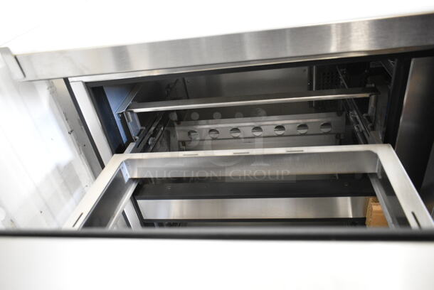 BRAND NEW! 2020 True TSSU-48-12D-2-HC  Stainless Steel Commercial Sandwich Salad Prep Table Bain Marie on Commercial Casters. 115 Volts, 1 Phase. Tested and Working! - Image 7 of 12