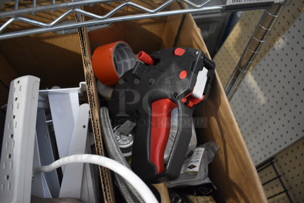 ALL ONE MONEY! Lot of Various Items Including Price Gun, Power Strip and Metal Brackets! - Image 4 of 5